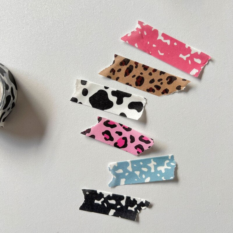 Masking Tape / Washi Tape / Deco Tape 15mm Leopard Animal Print Paper Tape  for Scrapbooking, Journaling and Card Making 