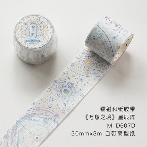 Snowflake Laser Holographic Masking Tape 30mm X 3m 
